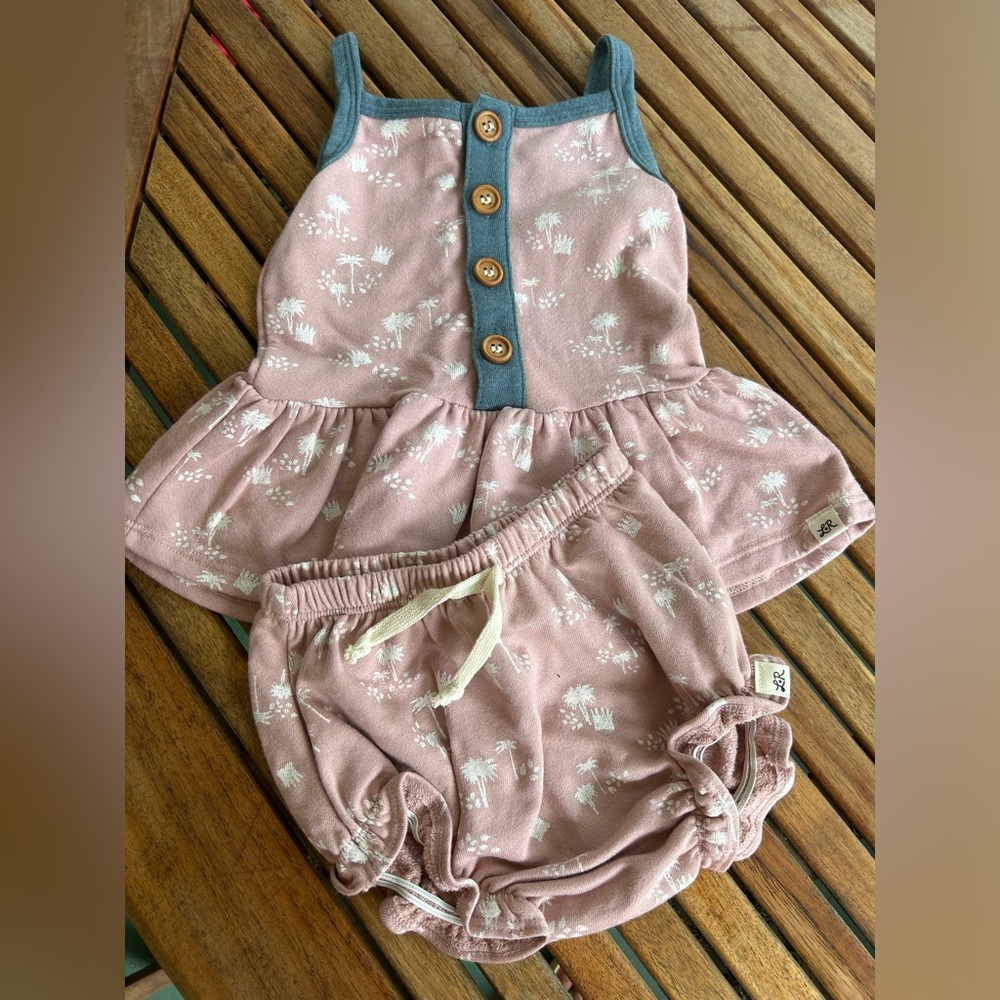 Lulu + Roo aka little rd co. matching set. top 3T. shorties 2/3t.